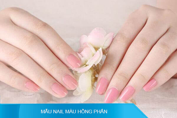 những mẫu nail màu hồng đẹp