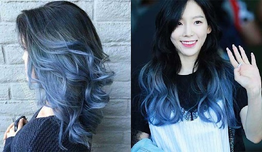 nhuộm tóc màu xanh đen có cần tẩy không?