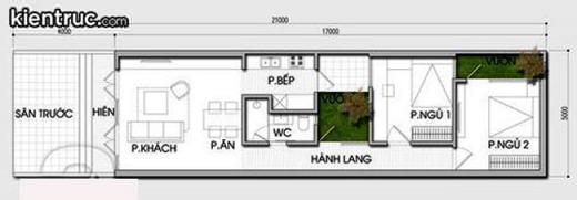 thiết kế nhà 1 tầng 2 phòng ngủ   nhà 1 tầng 2 phòng ngủ   thiết kế nhà 2 phòng ngủ, mách nhỏ bạn những điều quan trọng để xây nhà ống 1 tầng 2 phòng ngủ đẹp