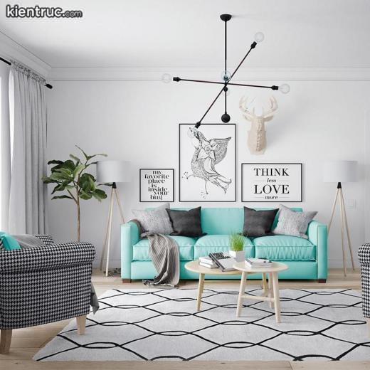 10 mẫu thiết kế nội thất hoàn hảo với phông màu xanh