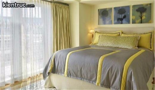 trang trí phòng ngủ đơn giản, trang tri phong ngu don gian, cách trang trí phòng ngủ hợp phong thủy với rèm cửa