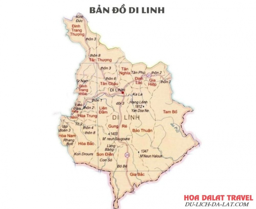 kinh nghiệm, giới thiệu khái quát về huyện di linh – du lịch, khí hậu, tự nhiên