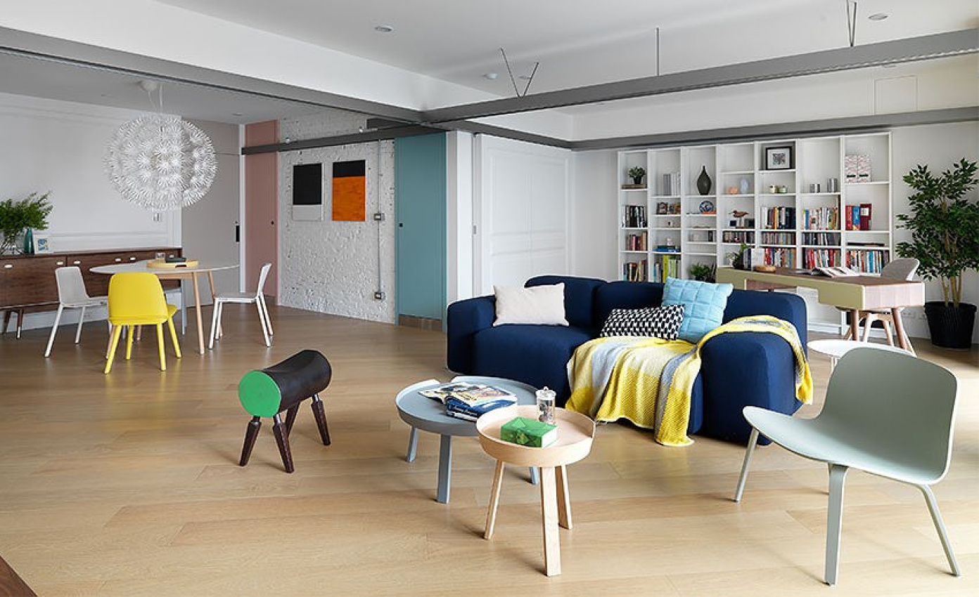 Thiết kế nội thất linh hoạt trong căn hộ phong cách Bắc Âu
