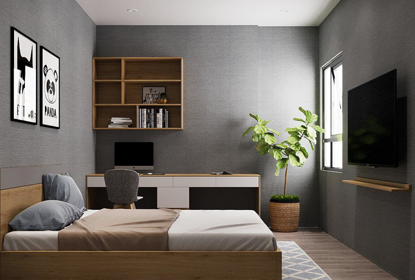 , không gian hiện đại tối giản trong căn hộ 3 ngủ xinh tươi