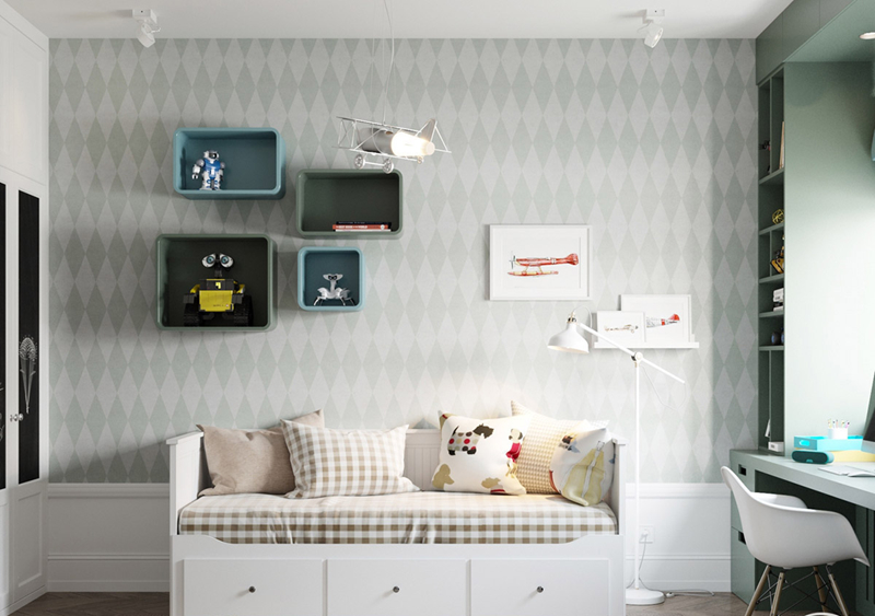 , mẫu căn hộ 3 phòng ngủ thoáng rộng với thiết kế nội thất tối giản