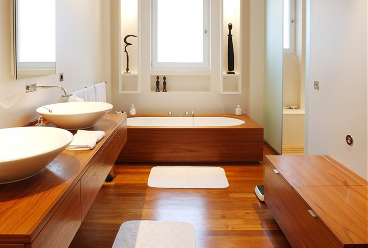 Tham khảo những mẫu phòng tắm sàn gỗ đẹp đẳng cấp