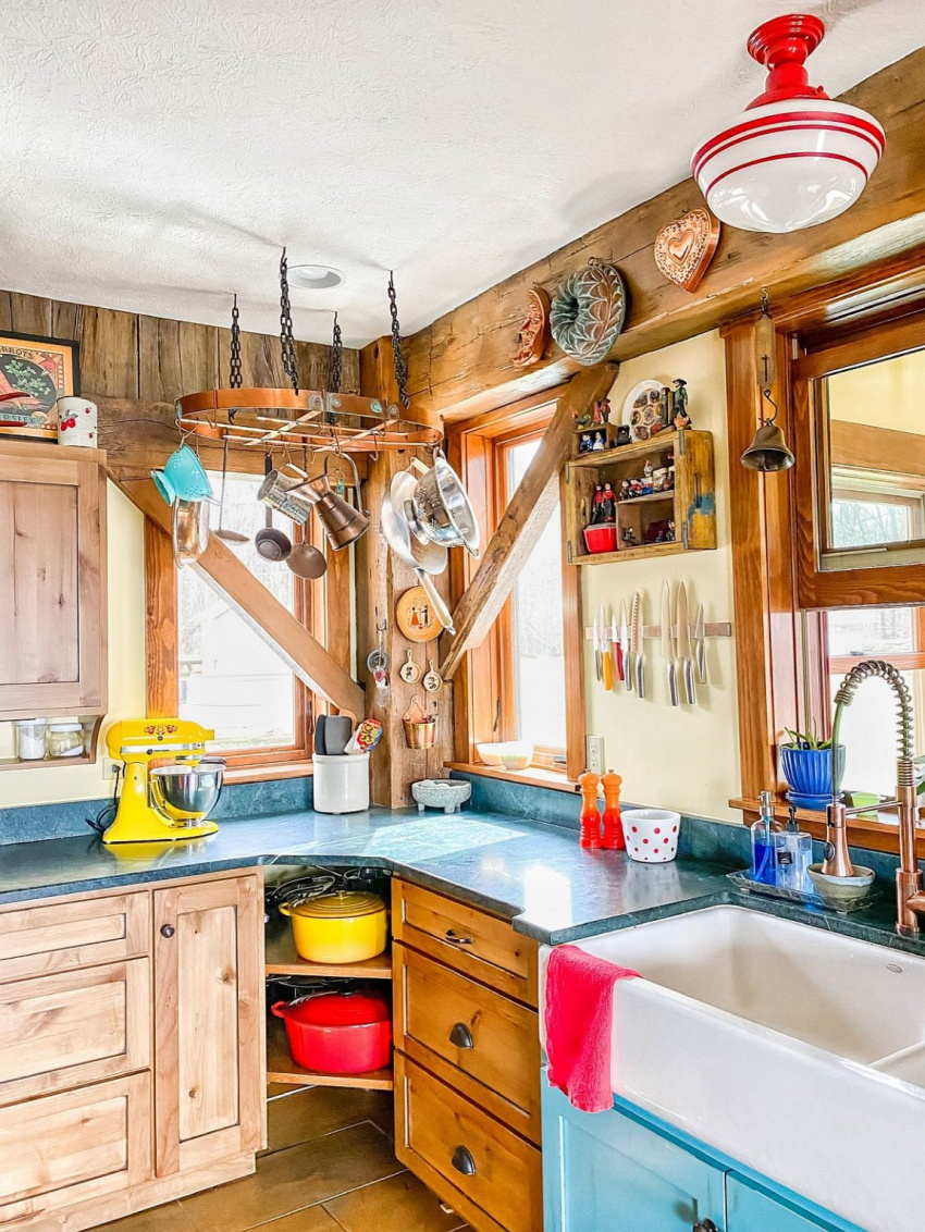 , phòng bếp phong cách trang trại: không gian nấu nướng hoàn hảo cho mùa thu