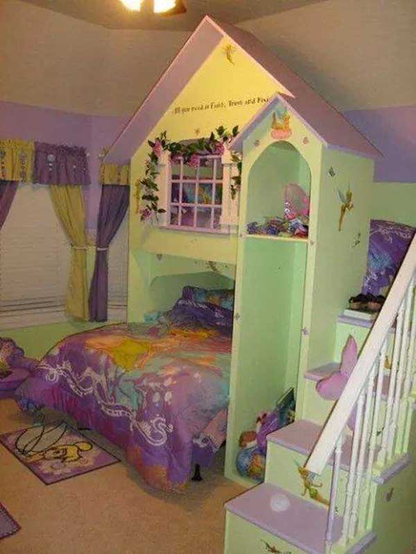 , phòng của bé gái thêm dễ thương với 15 mẫu giường tuyệt đẹp