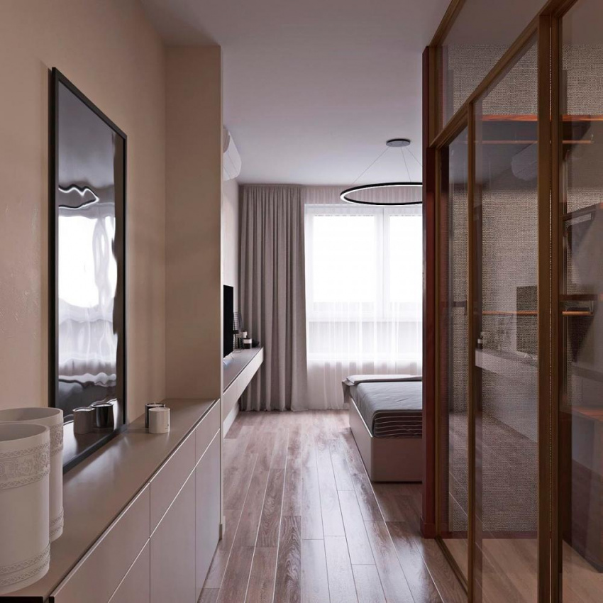 , căn hộ 60m2 tiện nghi với phòng ngủ đẹp trang nhã