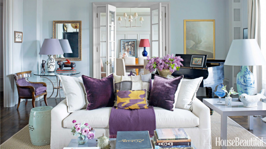 , trang trí phòng khách đẹp với những gam màu mùa thu