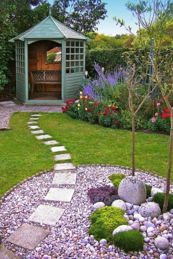 , những ý tưởng biến sỏi đá thành đồ trang trí sân vườn cực đẹp