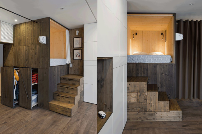 , căn hộ nhỏ tiện nghi nhờ hệ nội thất gỗ thông minh