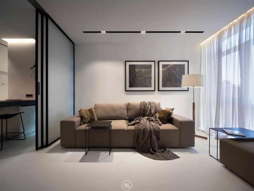 , căn hộ 44m2 được thiết kế theo phong cách tối giản đẹp ở mọi góc nhìn