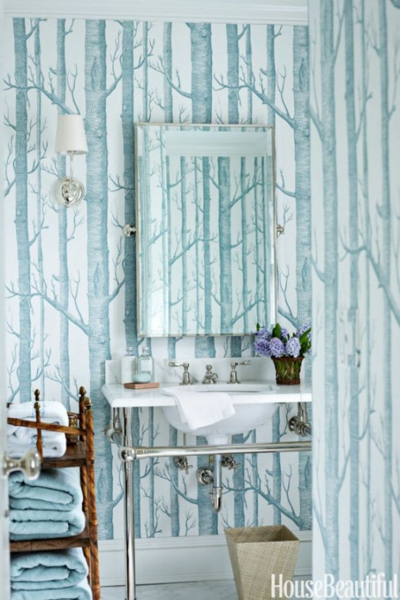 Chiêm ngưỡng những mẫu phòng tắm màu xanh mát rượi