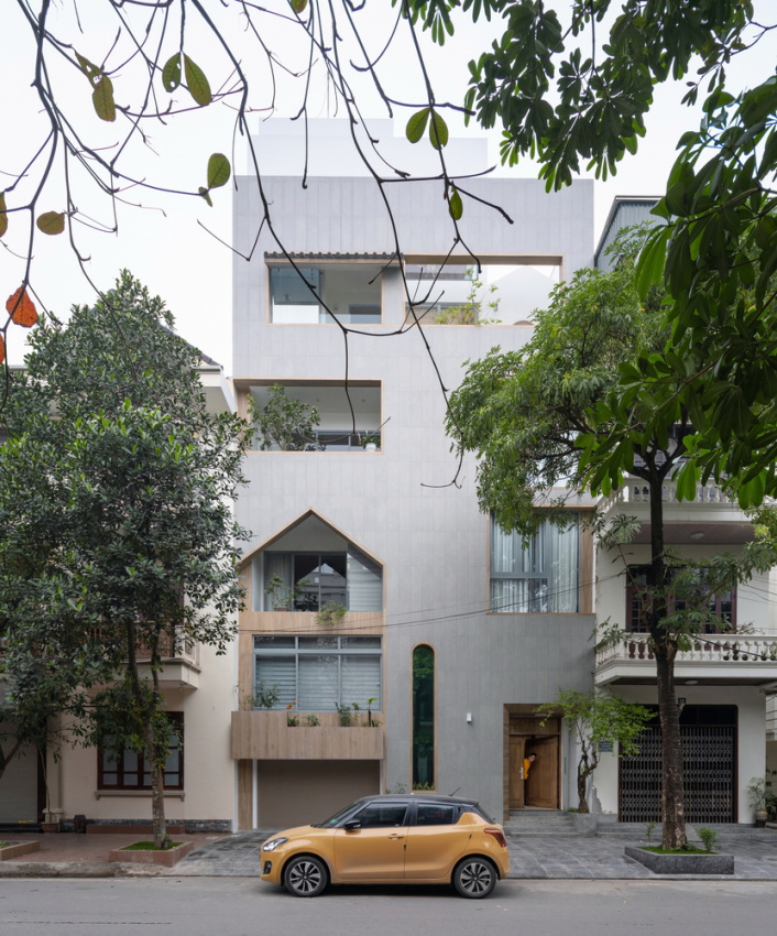 Nhà phố 4 tầng ở Nam Định với giải pháp thông gió, lấy sáng hiệu quả