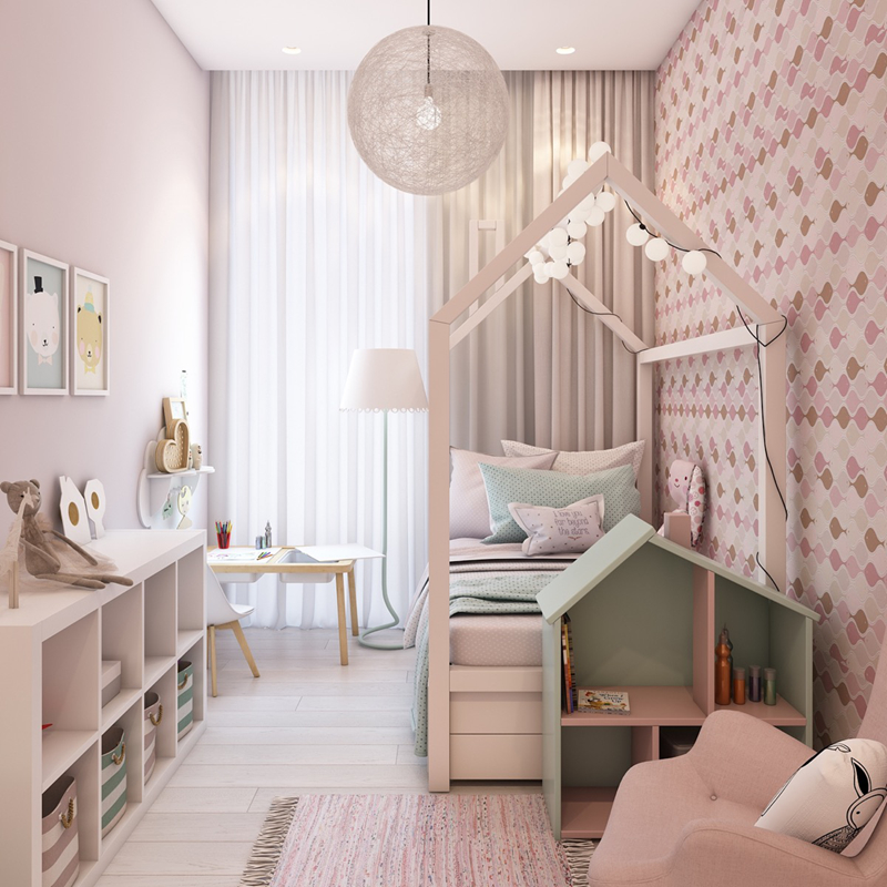 , 9 mẫu phòng ngủ bé gái có thiết kế độc đáo với sắc hồng - trắng ngọt ngào
