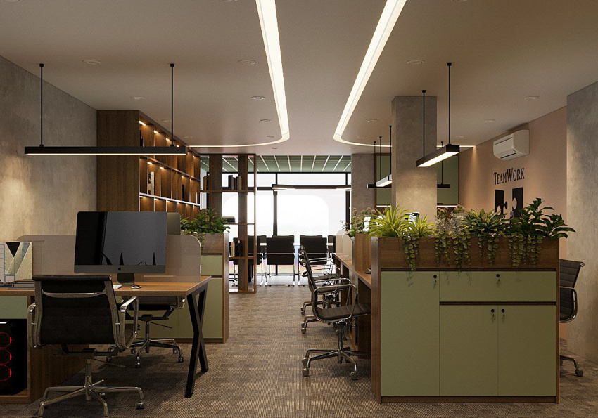 Nội thất văn phòng hiện đại, sang trọng của công ty XNK trái cây cao cấp