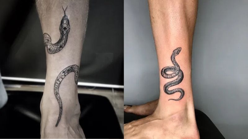 Cùng khám phá hình xăm con rắn ở cổ chân và những ý nghĩa khó đoán