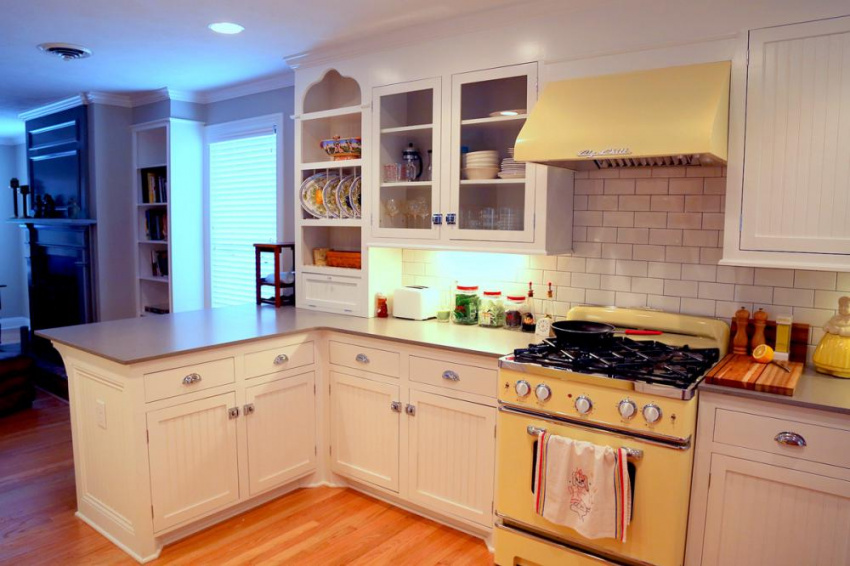 , những mẫu phòng bếp tuyệt đẹp với gam màu pastel