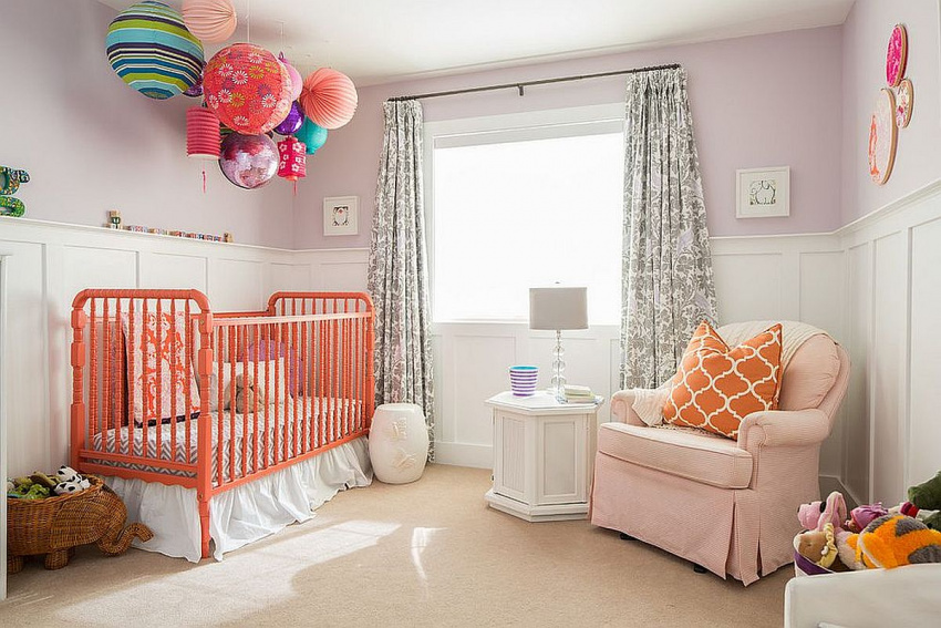 , trang trí phòng cho trẻ sơ sinh mang hương sắc mùa thu ngọt ngào