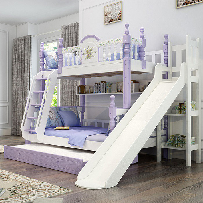 Mẫu giường tầng tiện ích dành cho gia đình đông con