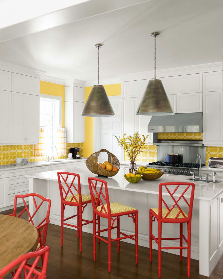 Những phòng bếp màu vàng tràn đầy năng lượng