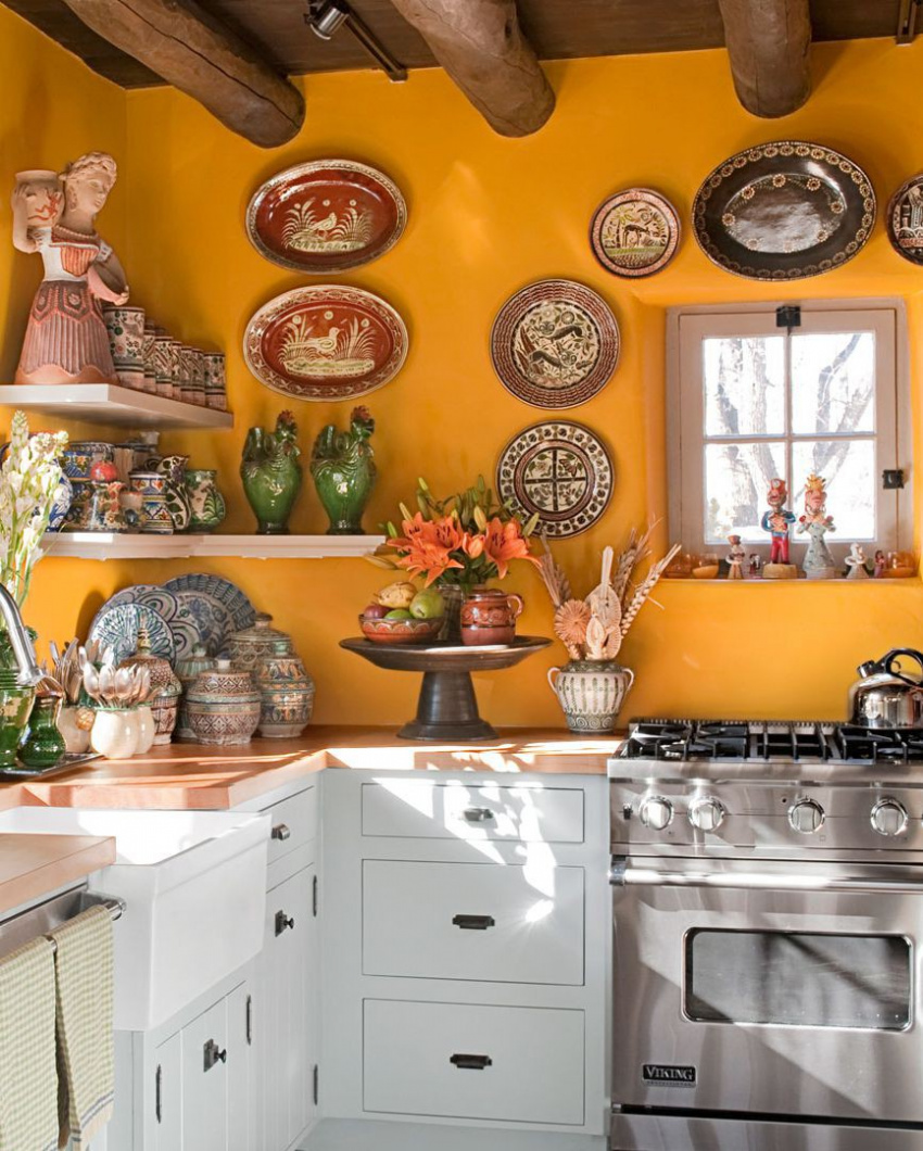 , những phòng bếp màu vàng tràn đầy năng lượng