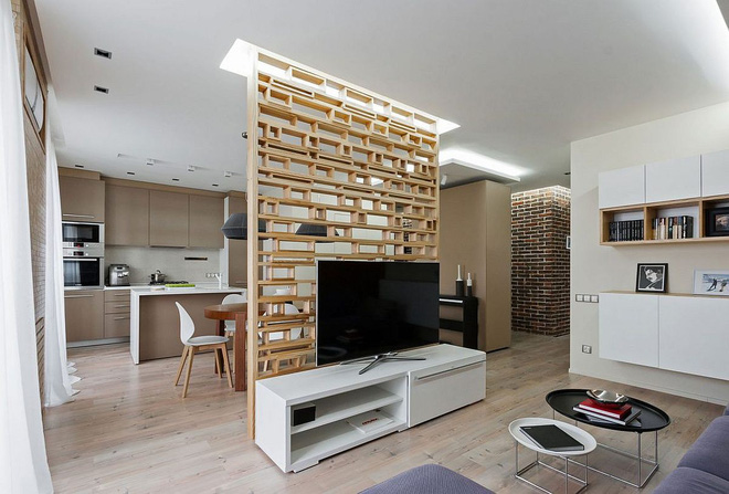 , thiết kế tường gỗ mang đến vẻ đẹp độc đáo và ấm áp cho phòng khách