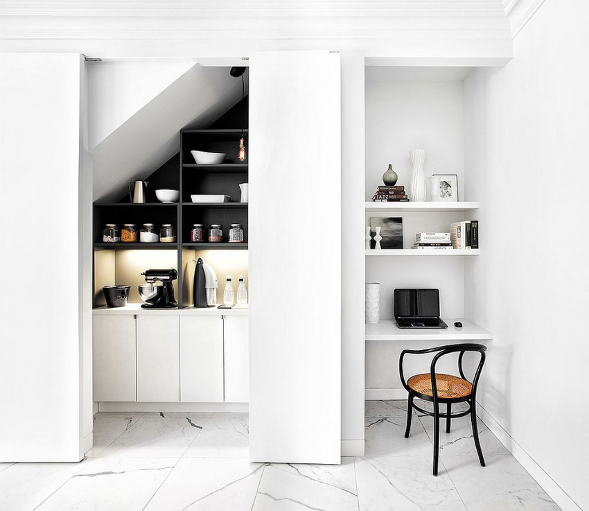 Tối ưu hóa không gian sống với thiết kế phòng làm việc liền kề bếp