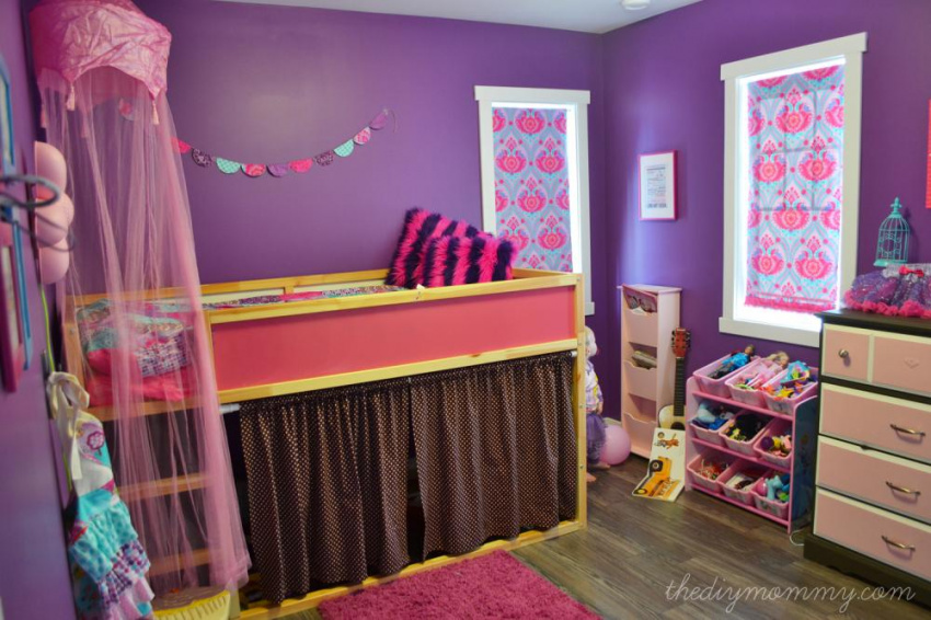 , ý tưởng trang trí phòng ngủ bé gái 7 tuổi siêu đáng yêu