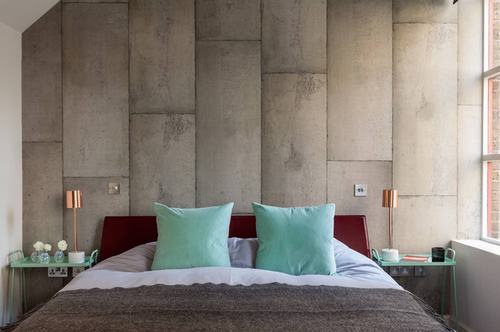 Chiêm ngưỡng vẻ đẹp của những phòng ngủ với tường bê tông