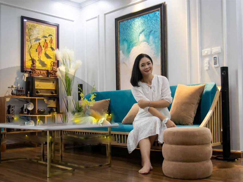 Ghé thăm căn hộ ngập tràn màu xanh dịu mát ở Hà Nội
