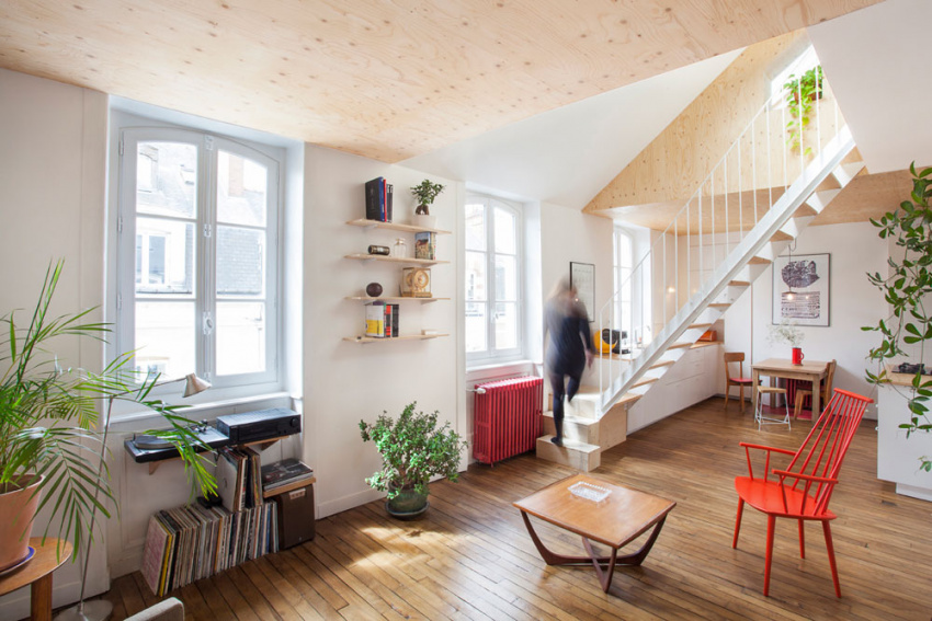 Biến không gian sống nhỏ hẹp thành căn hộ thông tầng tiện nghi