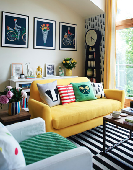 Sofa màu sắc cho phòng khách thêm sinh động trong ngày hè