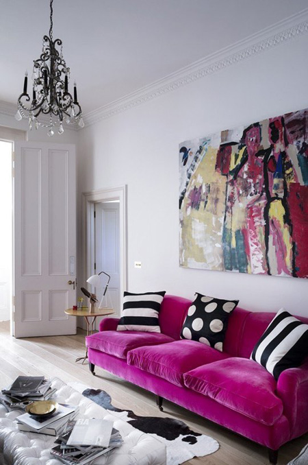 , sofa màu sắc cho phòng khách thêm sinh động trong ngày hè