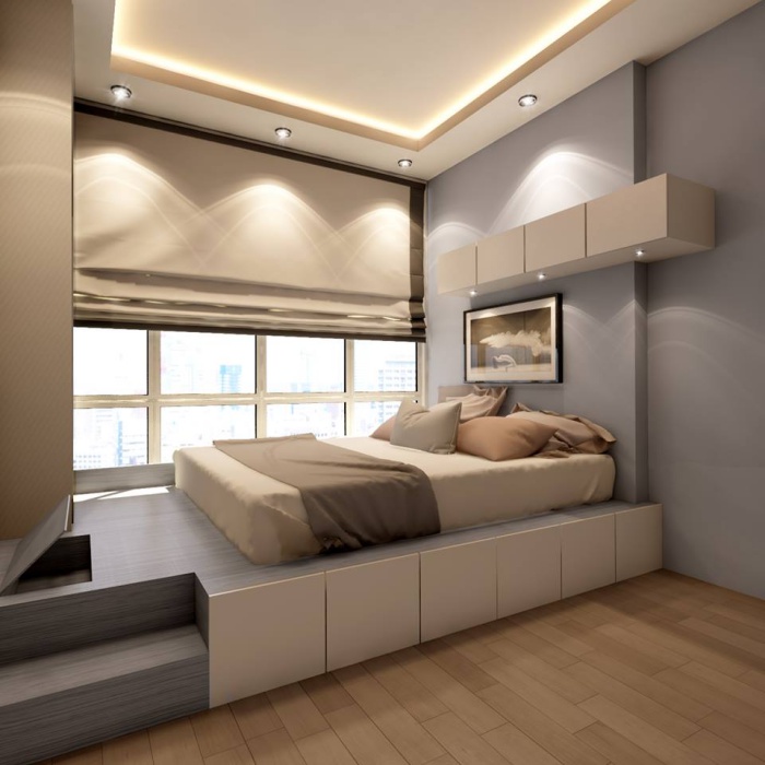 , những mẫu giường cho phòng ngủ có diện tích chật hẹp