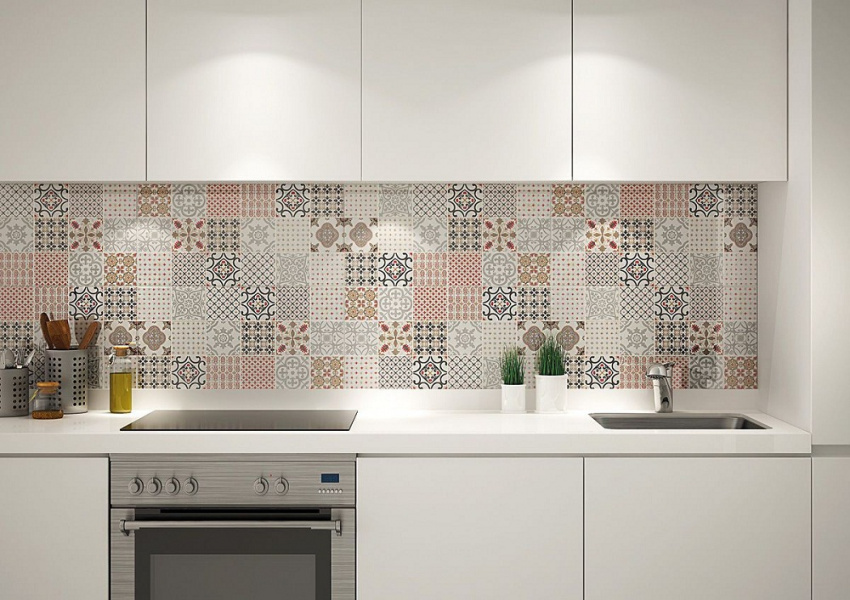 , tạo điểm nhấn cho không gian nấu nướng với gạch bông ốp tường bếp