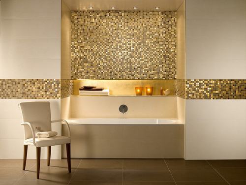 , phòng tắm sang trọng nhờ gạch mosaic thủy tinh