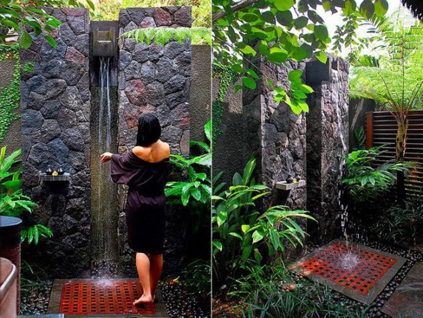 , 10 mẫu phòng tắm ngoài trời hòa lẫn vào thiên nhiên