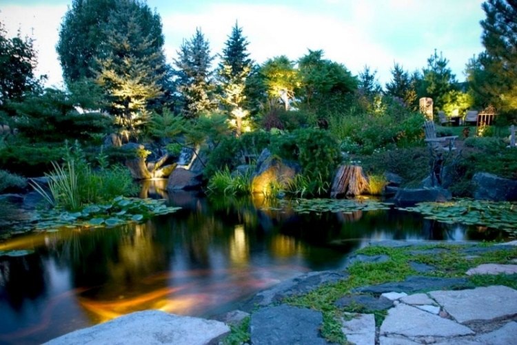 , tô điểm cho sân vườn hiện đại với hồ nước nhỏ