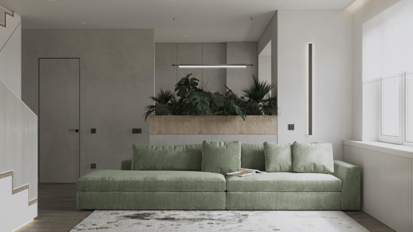 Nếu yêu thích thiết kế nội thất màu trung tính nhẹ nhàng, hãy tham khảo mẫu căn hộ 74m2 này