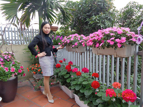 Vườn hoa rực rỡ sắc màu của cô giáo Quảng Ninh