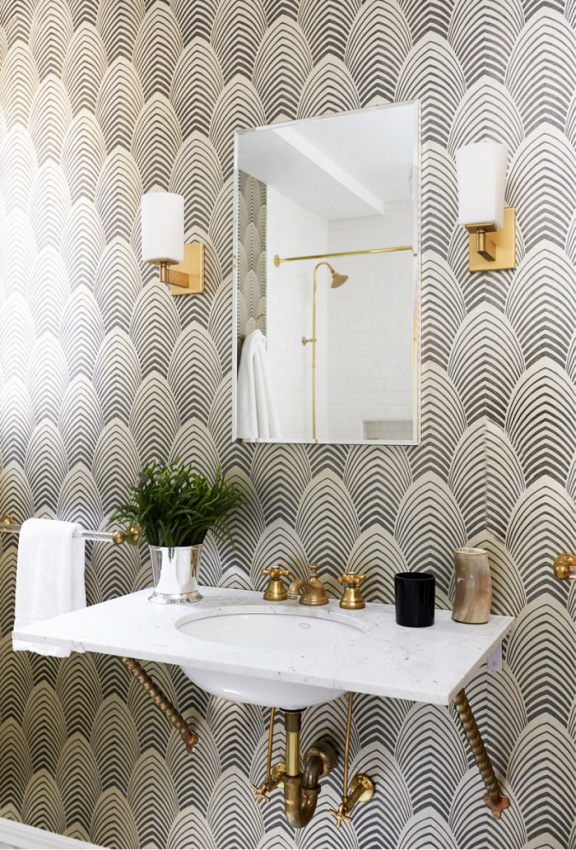 Ứng dụng phong cách Art Deco trong trang trí phòng tắm nhỏ