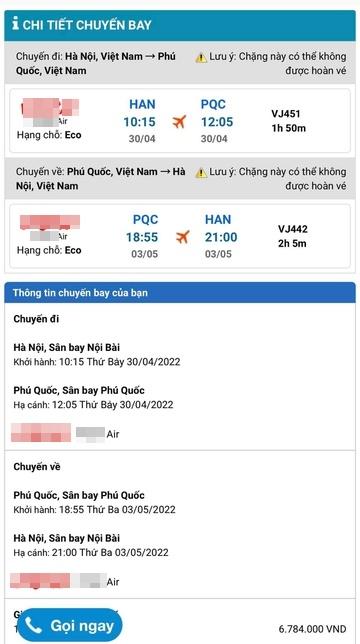 Giá vé máy bay đi Phú Quốc đạt đỉnh