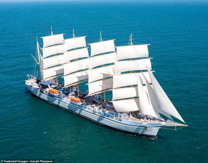 Có gì trên thuyền buồm lớn nhất thế giới mang tên Golden Horizon