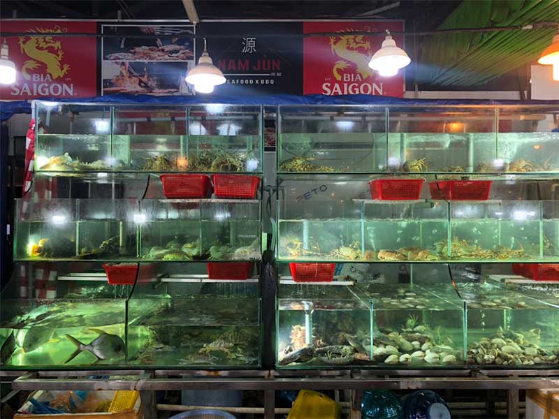 phú quốc, kiên giang, quán nam jun ăn hải sản tươi sống ở chợ đêm phú quốc