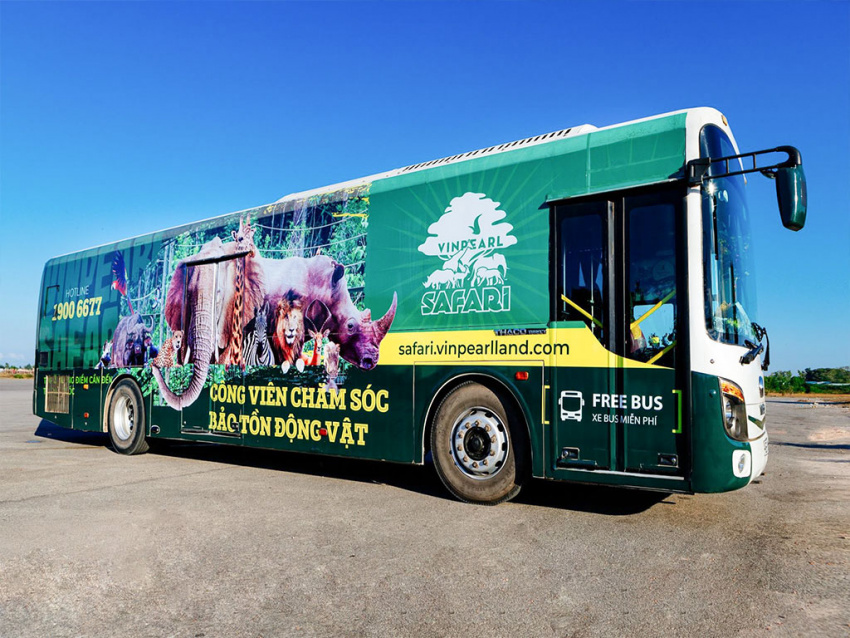 Lịch trình xe bus(buýt) Vinpearl Safari Phú Quốc đưa đón khách từ Dương Đông