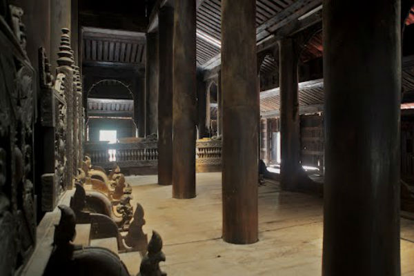 khám phá, trải nghiệm, vẻ đẹp cổ kính của tu viện gỗ bagaya kyaung