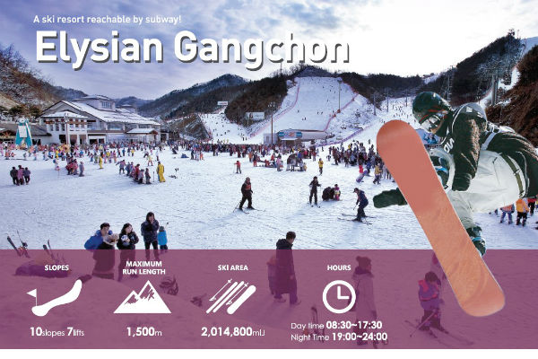 Khu trượt tuyết Elysian Gangchon Hàn Quốc