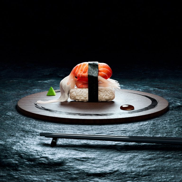 ẩm thực nhật bản, văn hoá nhật, bộ ảnh độc đáo về sự kết hợp giữa sushi và yoga